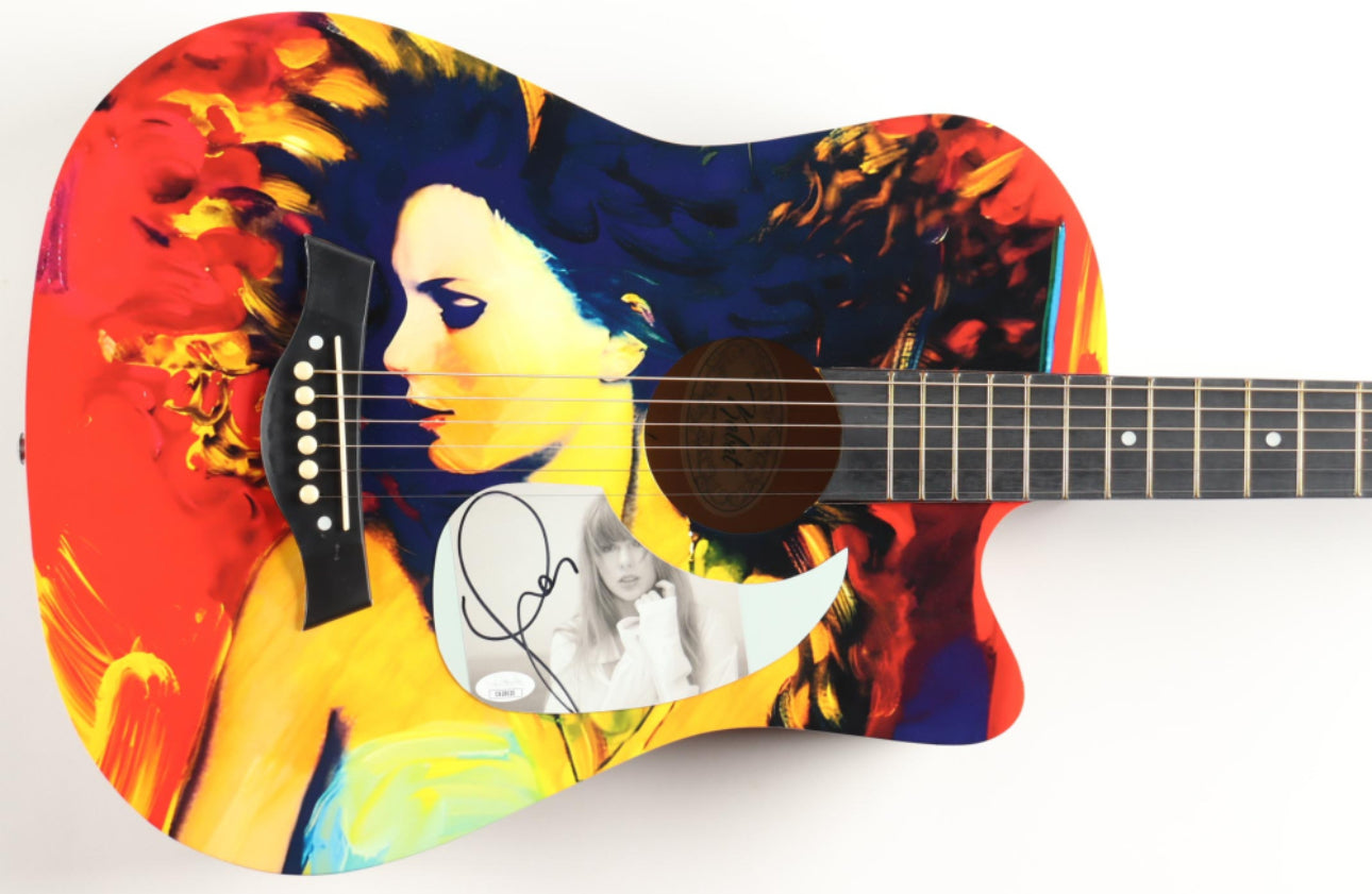 Taylor Swift Signed Custom Art Acoustic Guitar – Limited Edition (JSA Certified)