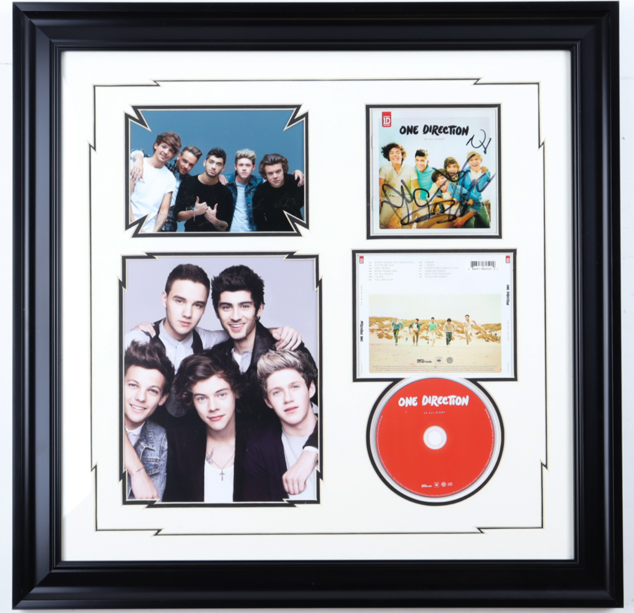 One Direction Signed Up All Night Framed CD Display – JSA Certified