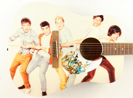 One Direction Autographed Guitar Signed by All 5 Members – JSA Certified Pop Collectible