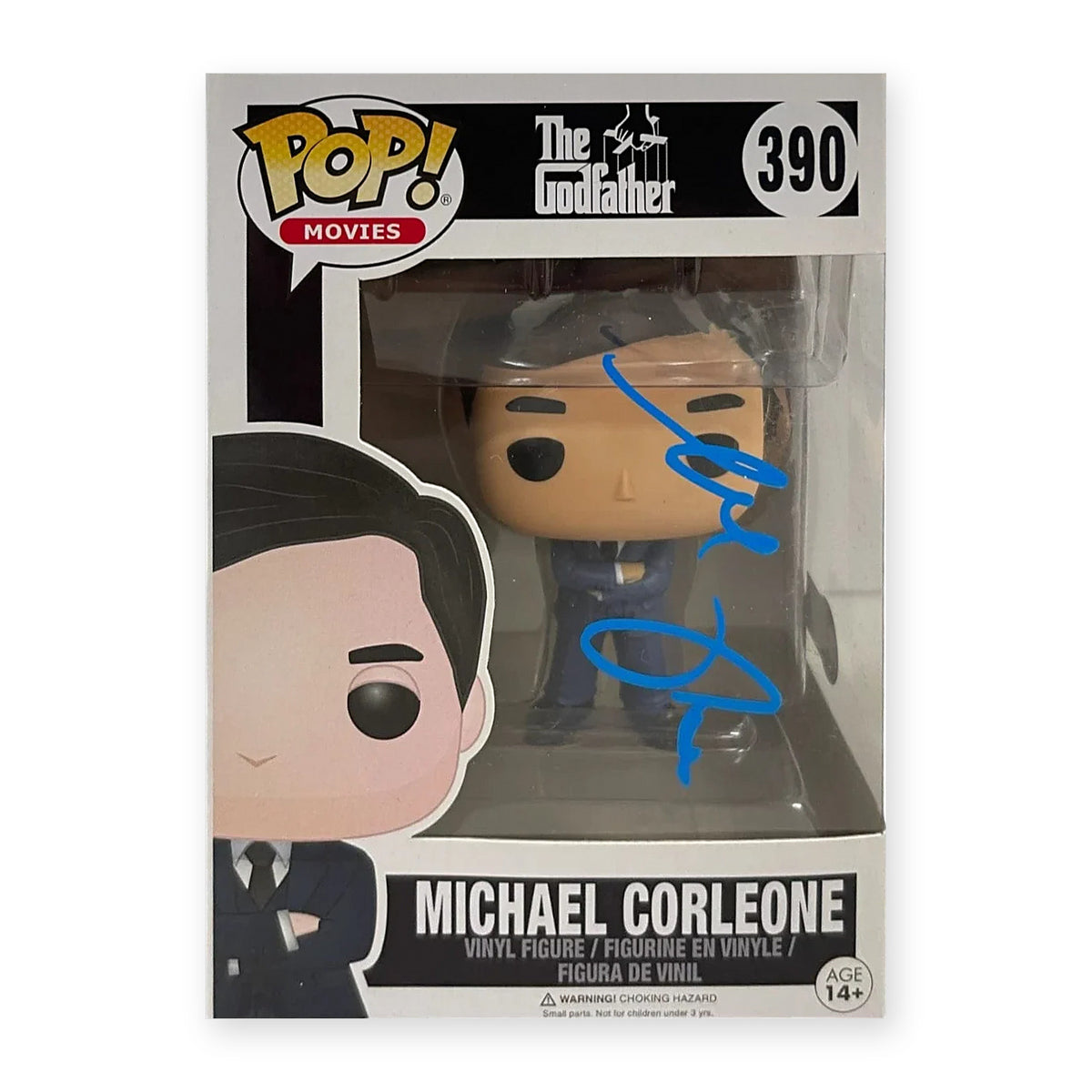 Al Pacino signed Funko Pop! Movies #390 Michael Corleone, The Godfather, signed on the box window