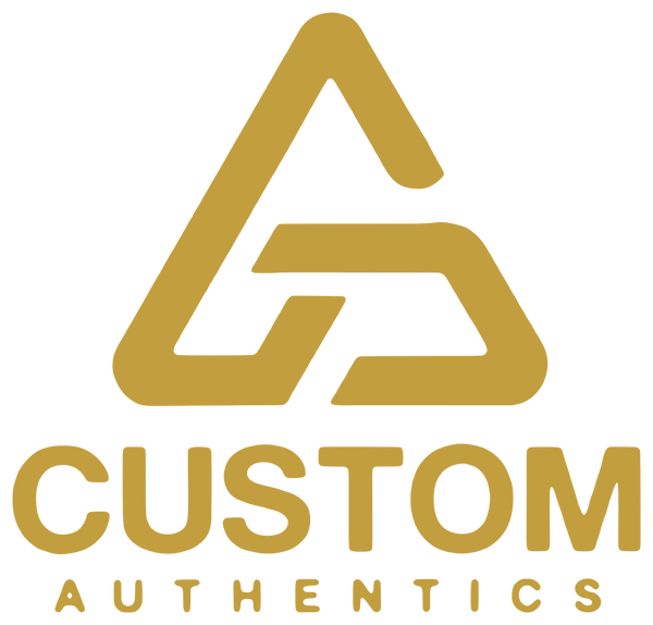 Custom Authentics logo in gold