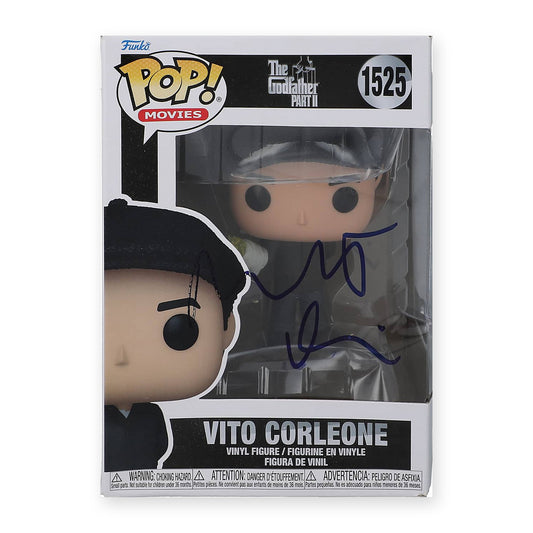 Robert De Niro signed Funko Pop! Movies #1525 Vito Corleone, The Godfather Part II, signed on the box window